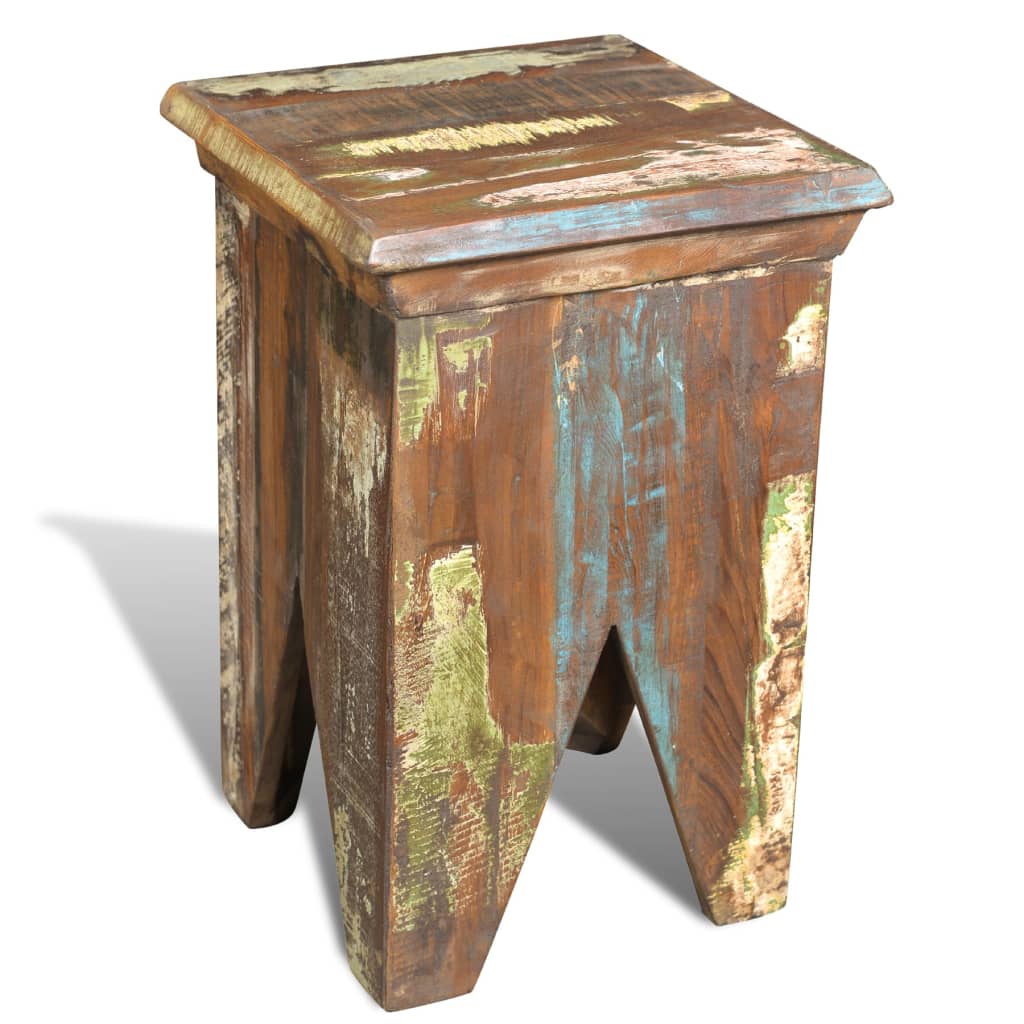 vidaXL Stool Solid Reclaimed Wood