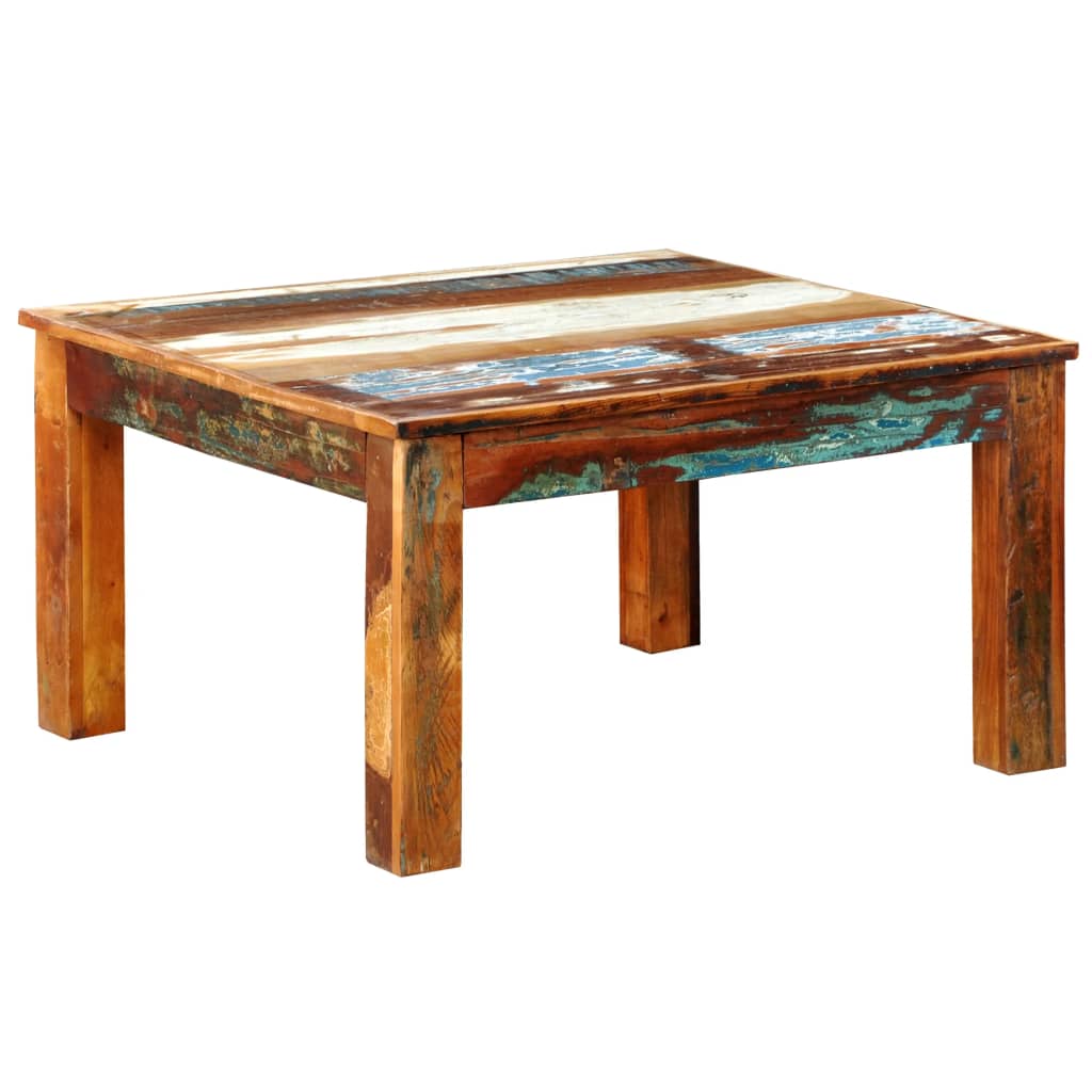 vidaXL Table basse carrée Bois de récupération 