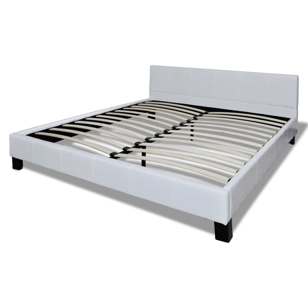 

vidaXL Bed met matras kunstleer wit 180x200 cm