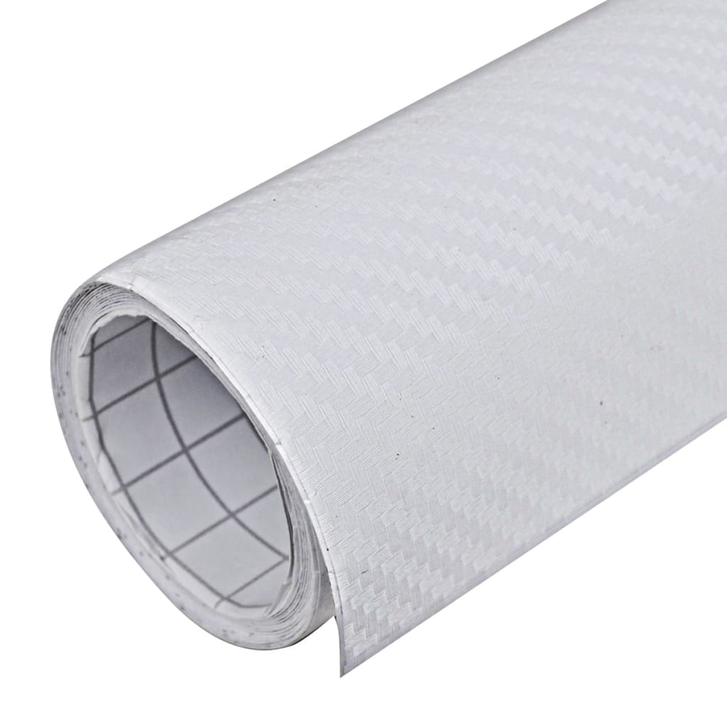 

vidaXL Carbon vinyl auto wrapping folie 3D wit 200 x 152 cm