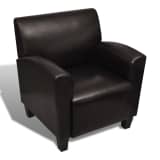 vidaXL Sofa Chair Artificial Leather Dark Brown