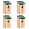 vidaXL lindude pesakastid, 4 tk, puit 12 x 15 x 22 cm