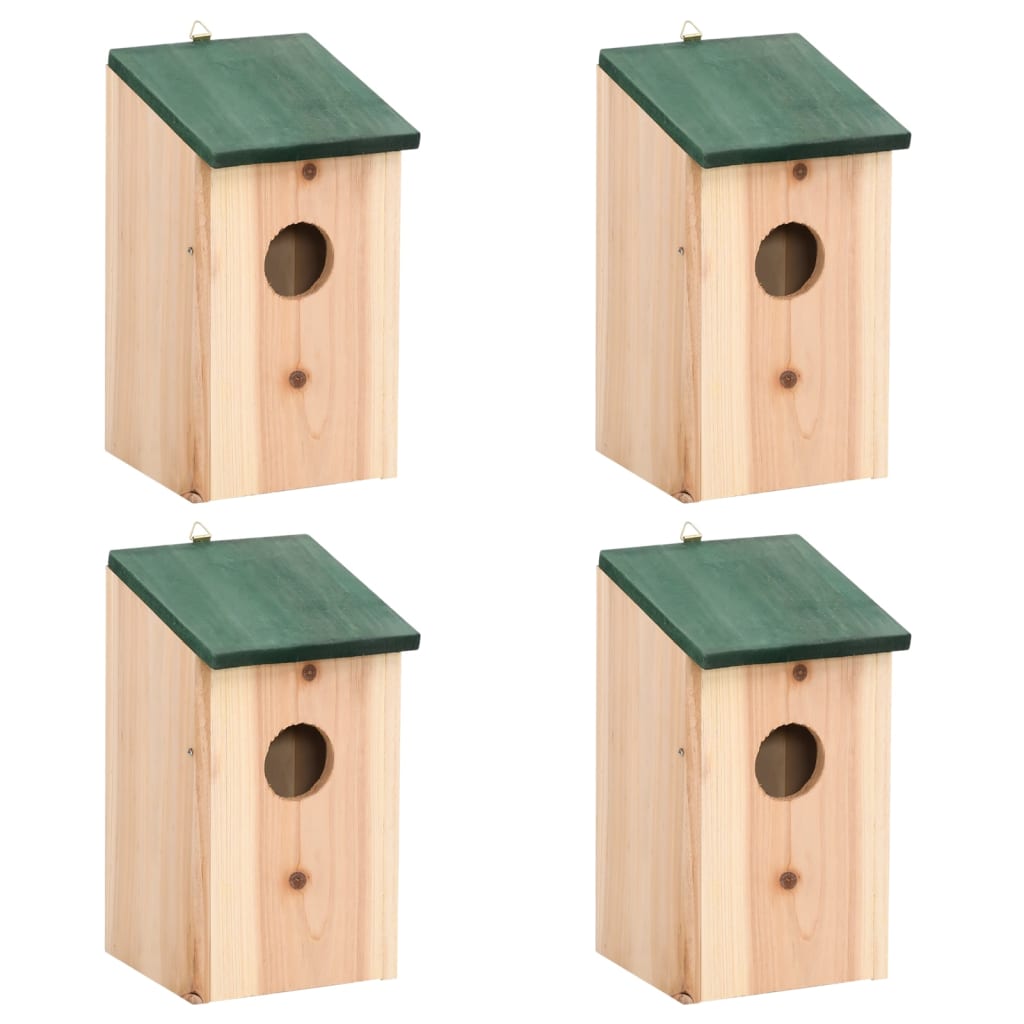 vidaXL Linnunpöntöt 4 kpl puu 12x12x22 cm