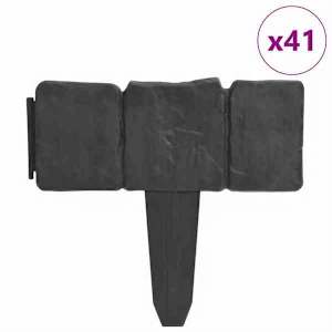 vidaXL plastist aia / muru kivi&auml;&auml;ris 41 tk 10 m