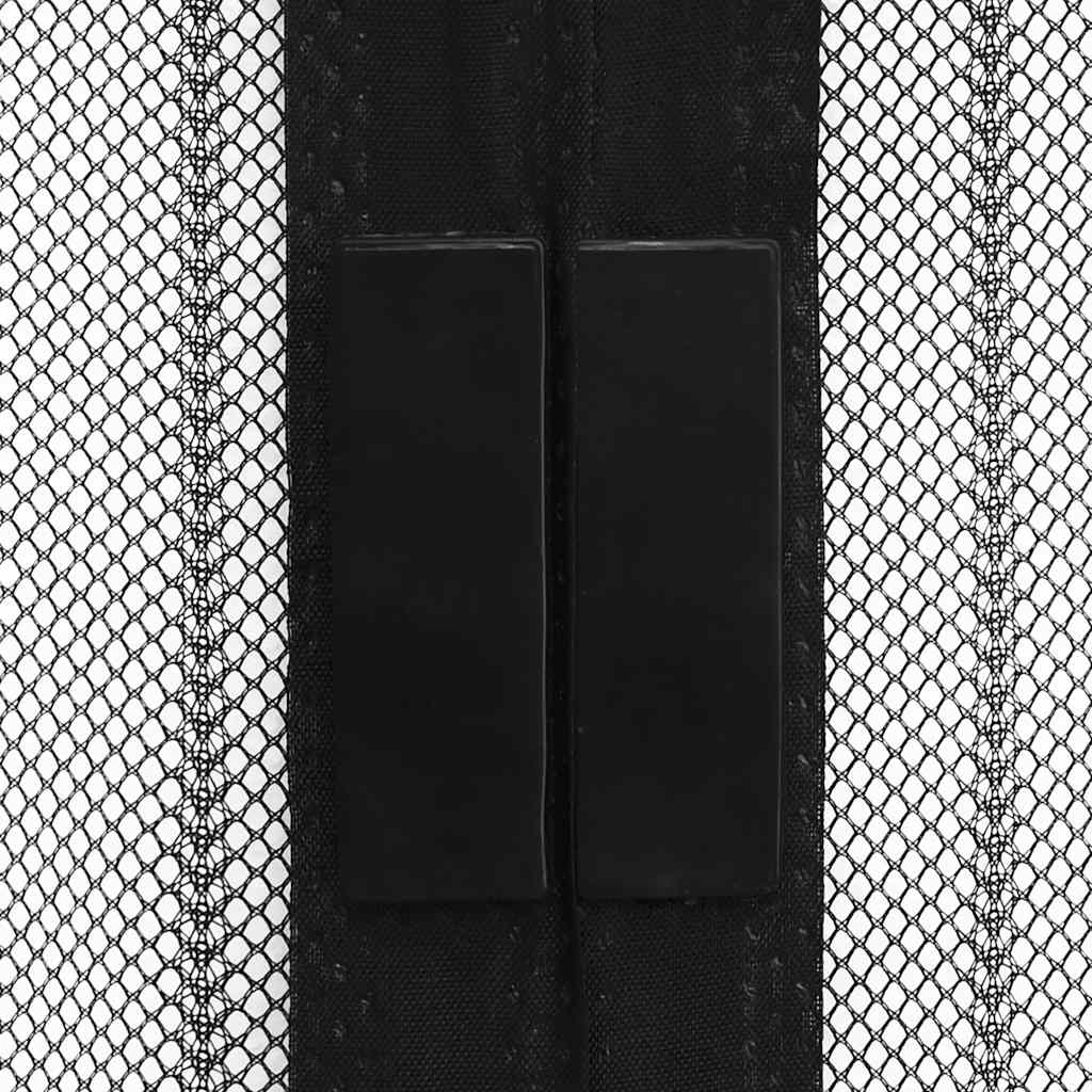 vidaXL Insectendeurgordijnen 2 st magnetisch 210x100 cm zwart, foto 3