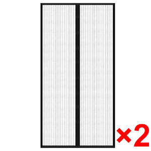 Závěs do dveří proti hmyzu 210 x 100 cm magnetický černý - obrázek 2