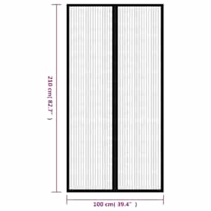 Závěs do dveří proti hmyzu 210 x 100 cm magnetický černý - obrázek 8