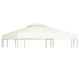 vidaXL Waterproof Gazebo Cover Canopy 310 g / m² Cream White 3 x 3 m
