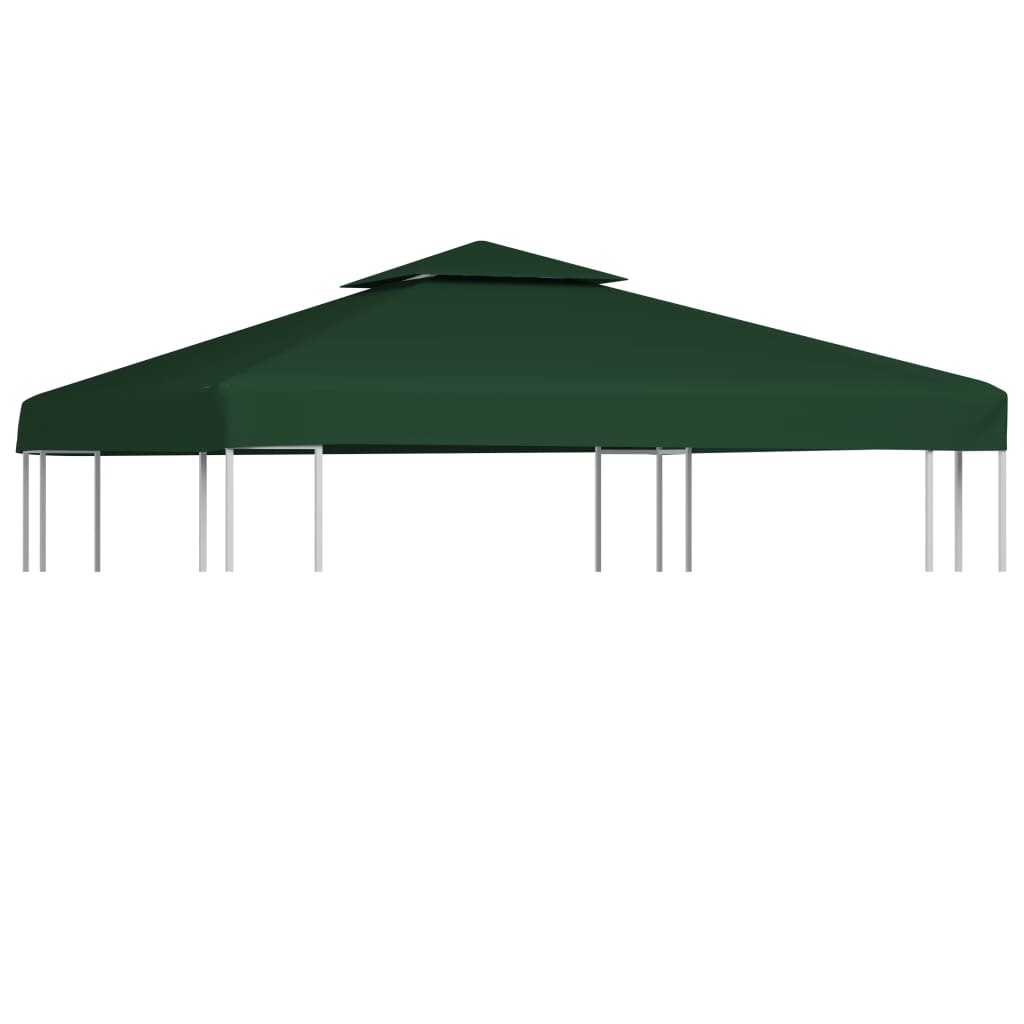 vidaXL Copertină rezervă acoperiș pavililion, verde, 3×3 m, 310 g/m² vidaXL