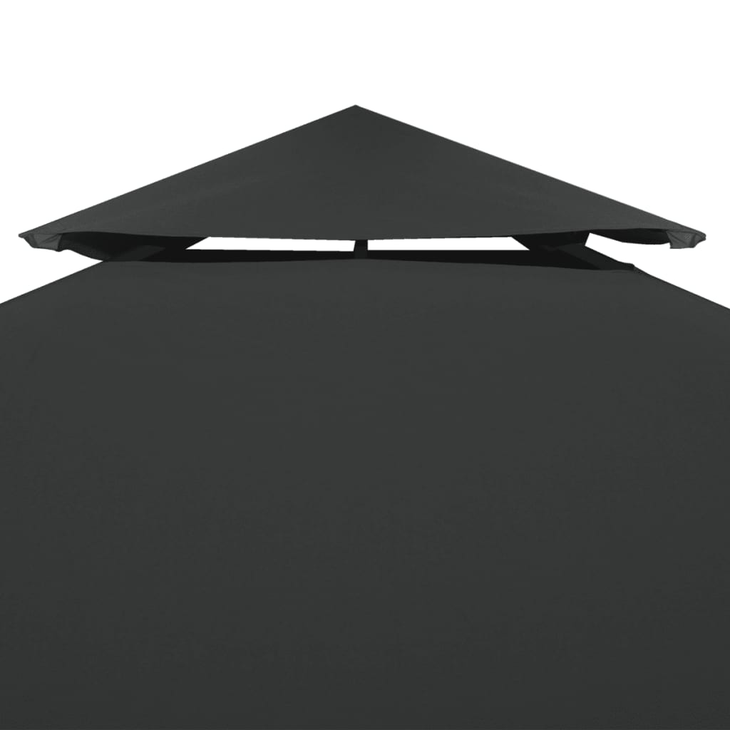 vidaXL Gazebo Cover Canopy Replacement 9.14 oz/yd2 Dark Gray 10'x10'