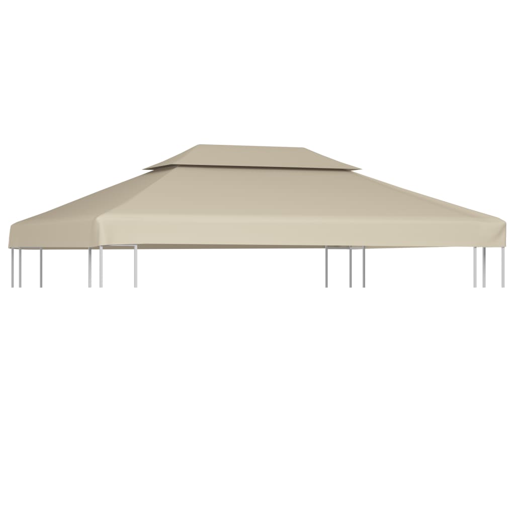 vidaXL Pavillon-Dachplane Ersatzdach 310 g/m² Beige 3×4 m