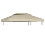 vidaXL Telo Impermeabile Ricambio per Gazebo 310g/m² Beige 3x4m