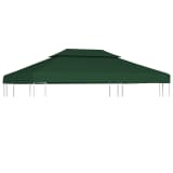 vidaXL Paviljongtak 310 g/m² 3 x 4 m grön