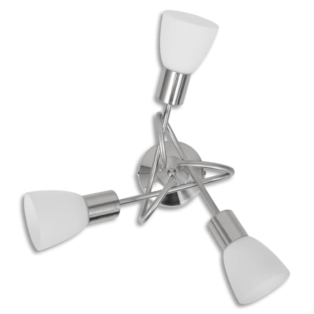 Lampada Da Soffitto Con Diffusori In Vetro Per 3 Lampadine E14 VidaXL 15 width=274