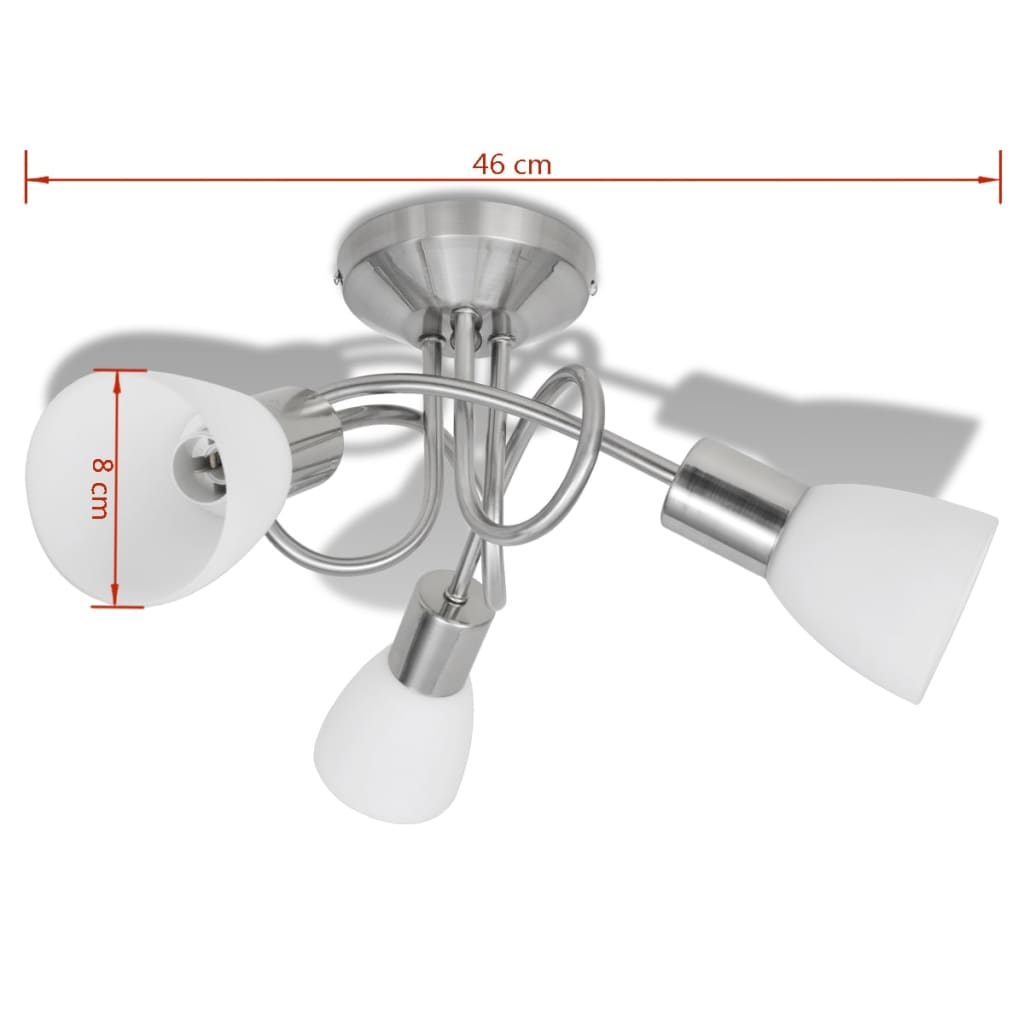 Lampada Da Soffitto Con Diffusori In Vetro Per 3 Lampadine E14 VidaXL 17 width=274