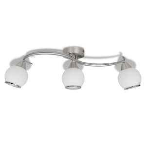 Rippuv laelamp klaaskuplitega 3 tk. E14 lambipirn