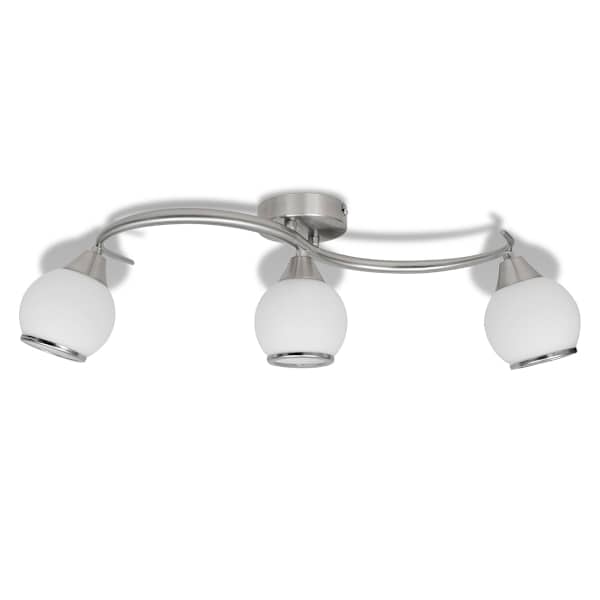 Rippuv laelamp klaaskuplitega 3 tk. E14 lambipirn
