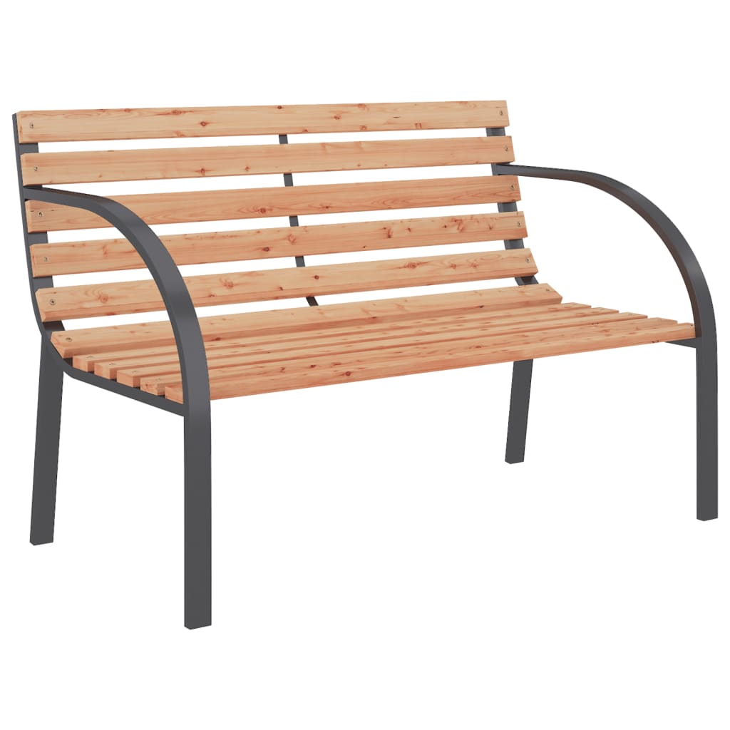 

vidaXL Patio Bench 47.2" Wood and Iron