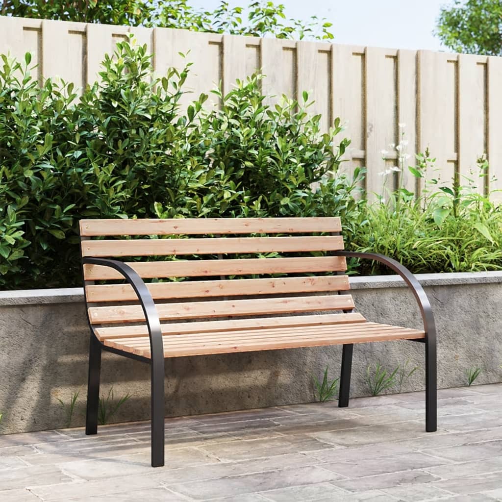 vidaXL havebænk 120 cm træ og jern