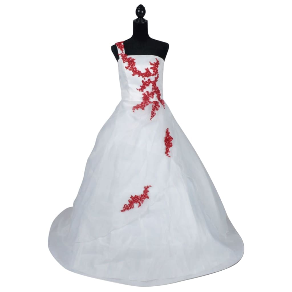 Elegantna bela poročna obleka Model A Velikost 42