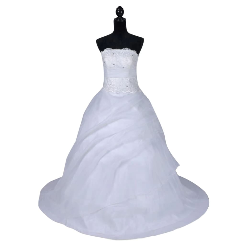 Elegant White Wedding Dress Model B Size 34