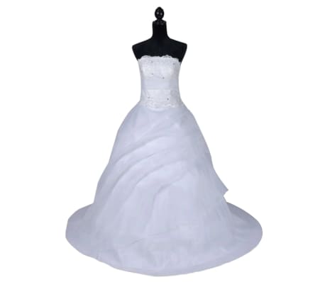 Vestido Blanco Elegante De Novia Traje De Bodas - Modelo B Talla 34