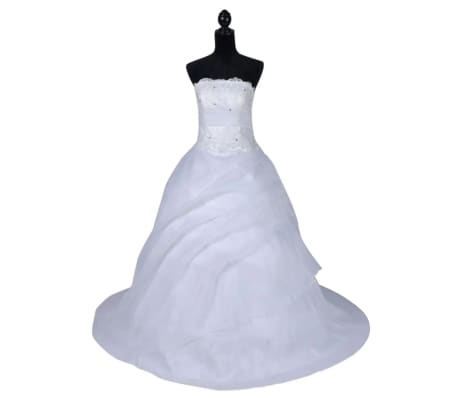 Vestido Blanco Elegante De Novia Traje De Bodas - Modelo B Talla 36