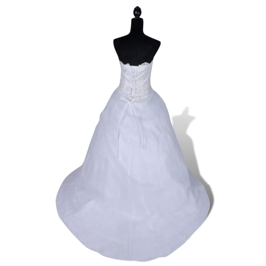 

vidaXL 130133 Elegant White Wedding Dress Model B Size 44