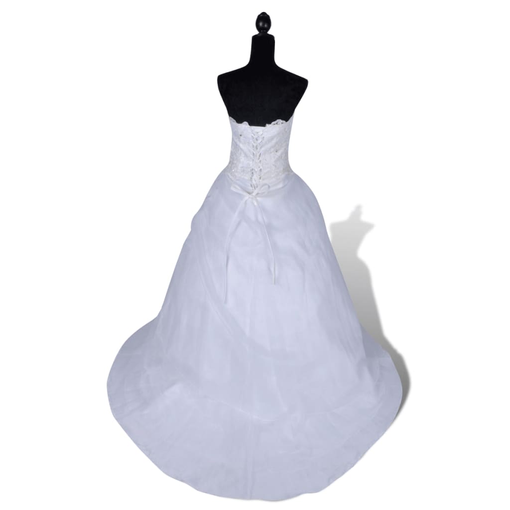 

vidaXL 130134 Elegant White Wedding Dress Model B Size 46
