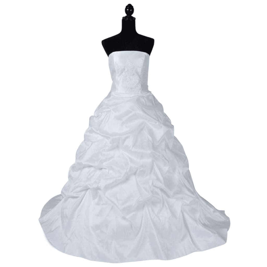 Elegant White Wedding Dress Model D Size 34