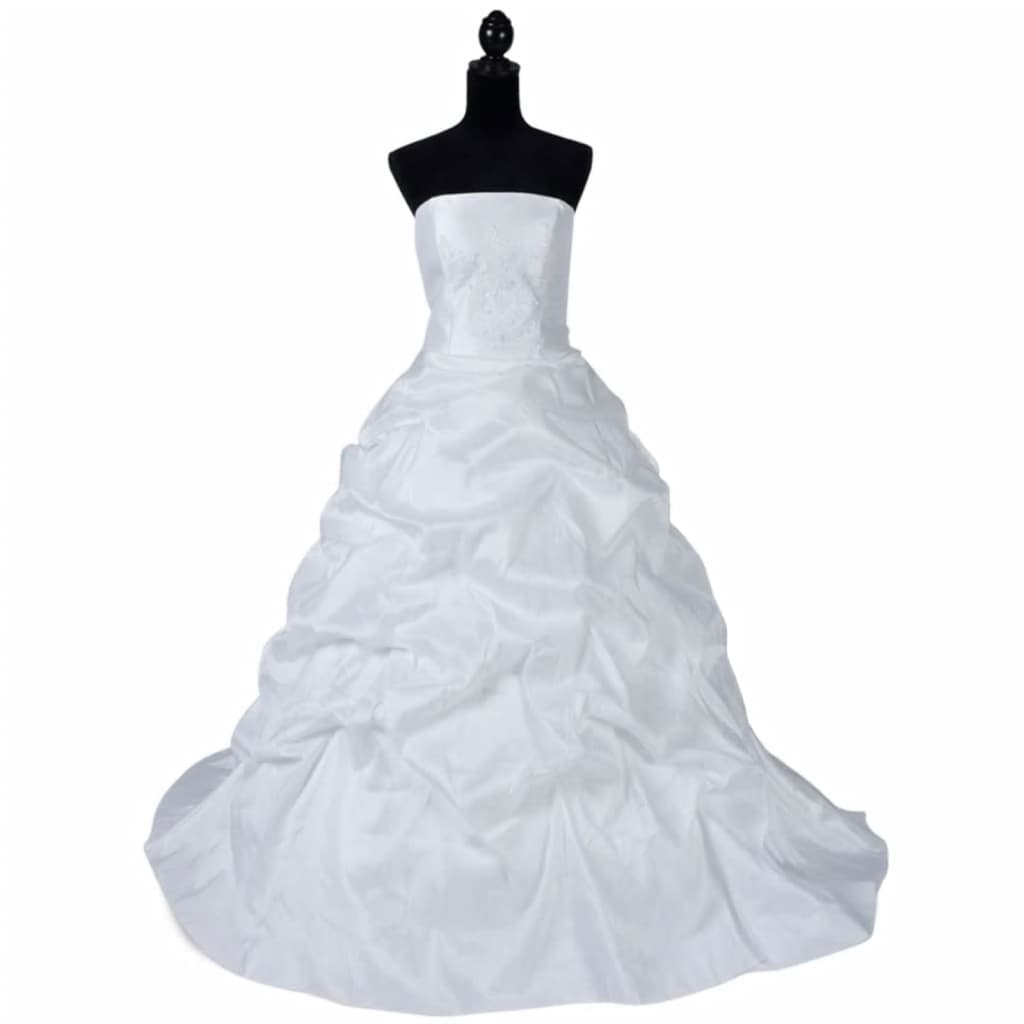 Elegant White Wedding Dress Model D Size 46