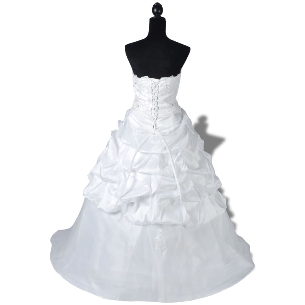 Elegant White Wedding Dress Model E Size 34