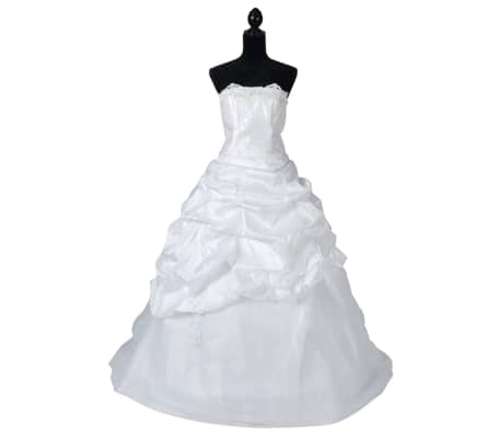Elegantna bela poročna obleka Model E Velikost 40