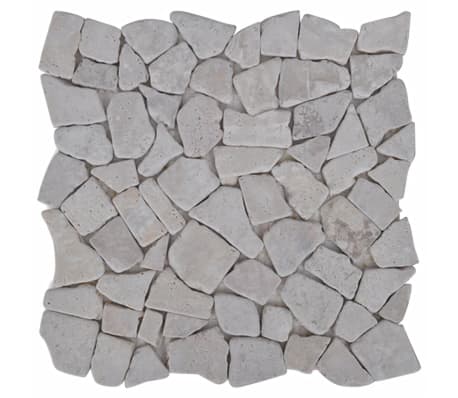 Akmens Mozaikos Plytelės, Baltas Marmuras, 0,9 kv.m