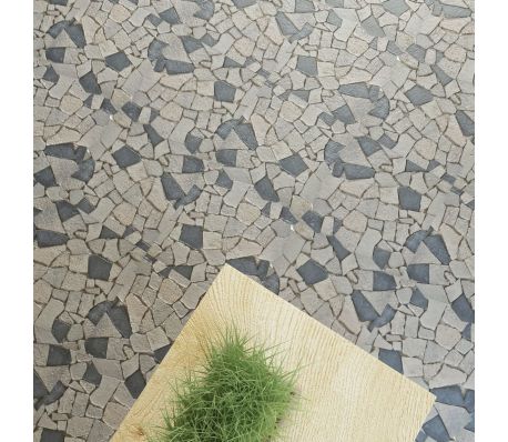 Stone Mosaic Tiles Marble Black and White 0,9 m2