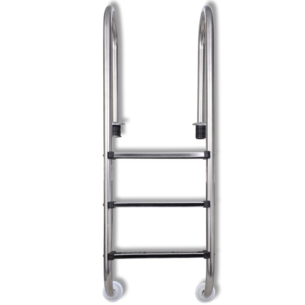 

vidaXL Zwembadladder met 3 sporten 120 cm roestvrij staal 304