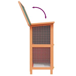 Zahradní králíkárna/domek pro drobná zvířata 4 dvířka dřevěná - obrázek 6