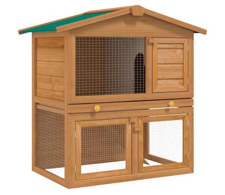 Vidaxl Outdoor Rabbit Hutch Small Animal House Pet Cage 3 Doors Wood Vidaxl Outdoor Rabbit Hutch Small Animal House Pet Cage 3 Doors Wood
