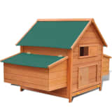 Outdoor Chicken Cage Hen House with 2 Egg Cages Wood