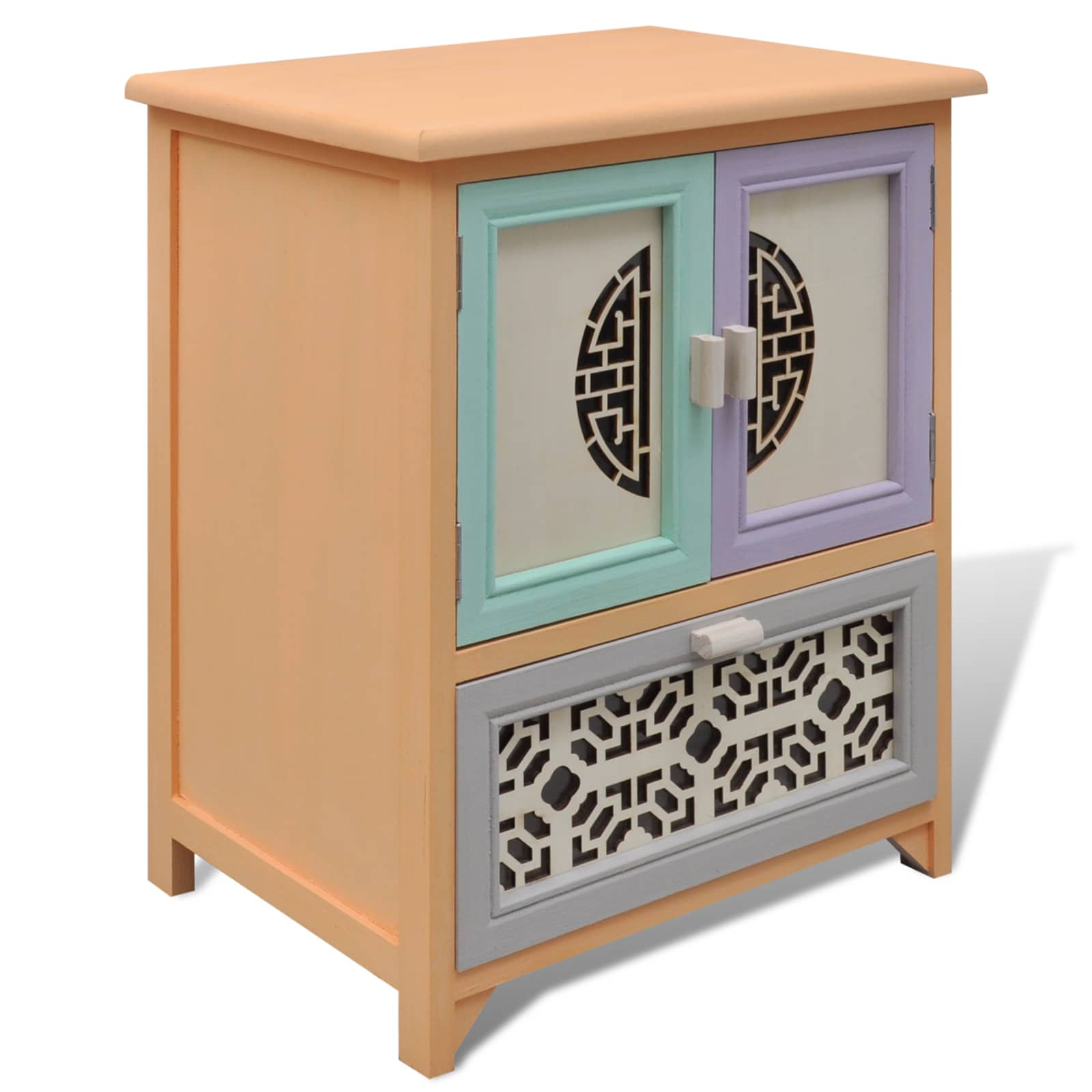 Kõrvalkapp Mitmevärviline 46 x 34 x 55.5 cm Paulownia puit