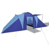 Camping Tent 6 Persons Navy Blue/Light Blue