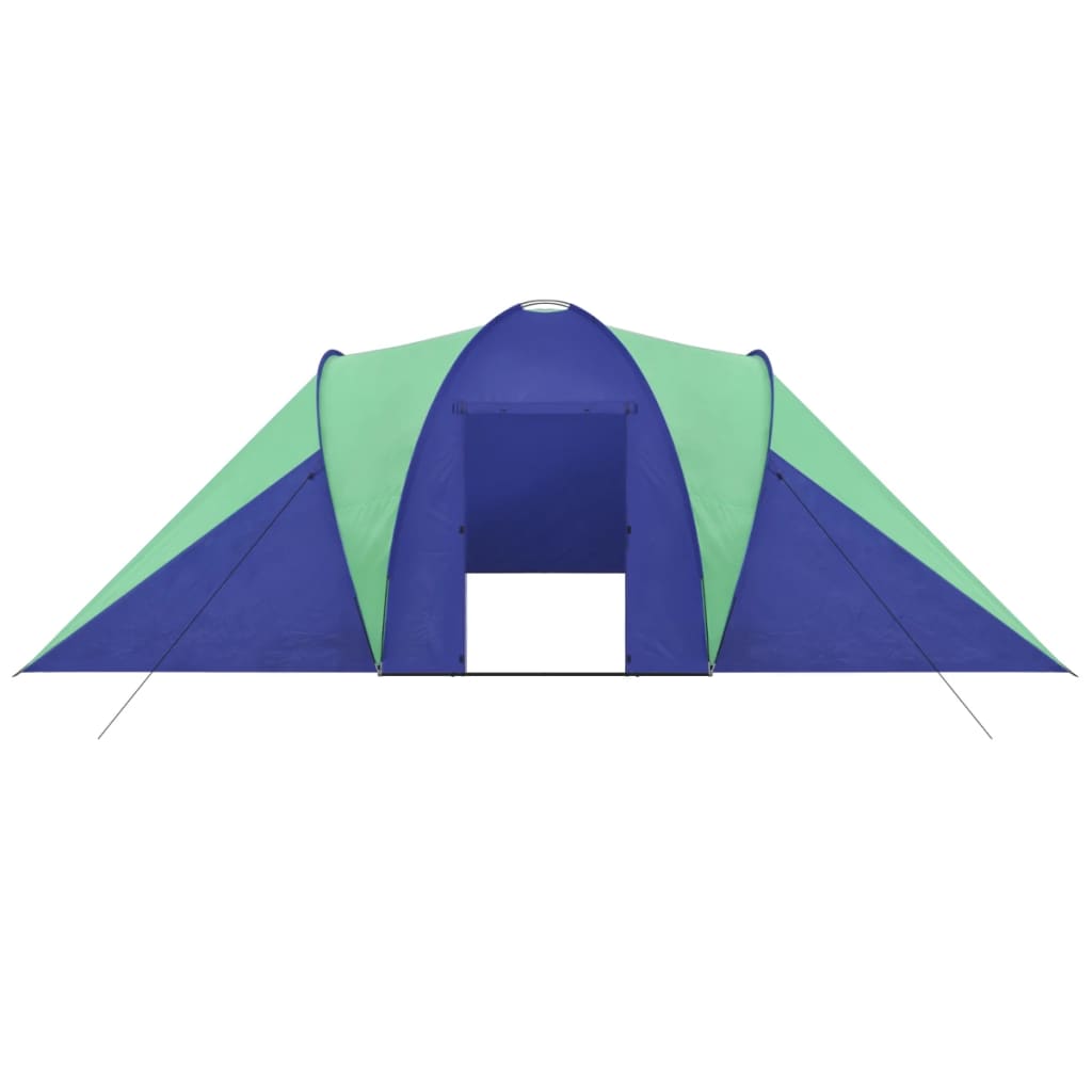 Campingtält 6 personer 580x240x200cm marinblå/grön