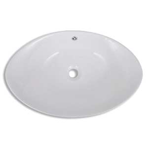Luxusní keramické oválné umyvadlo s přepadem - 59 x 38,5 cm - obrázek 4