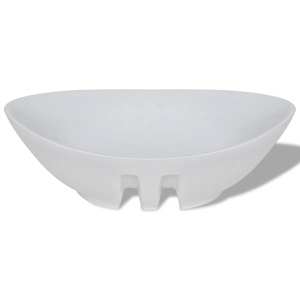 Luxusní keramické oválné umyvadlo s přepadem - 59 x 38,5 cm - obrázek 5