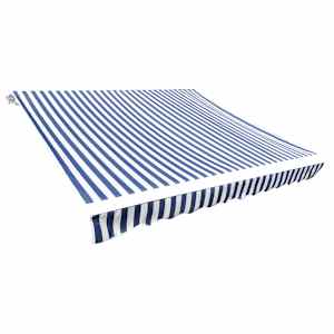 vidaXL varikatuse asenduskangas, sinine ja valge, 280 x 245 cm, pol&uuml;ester
