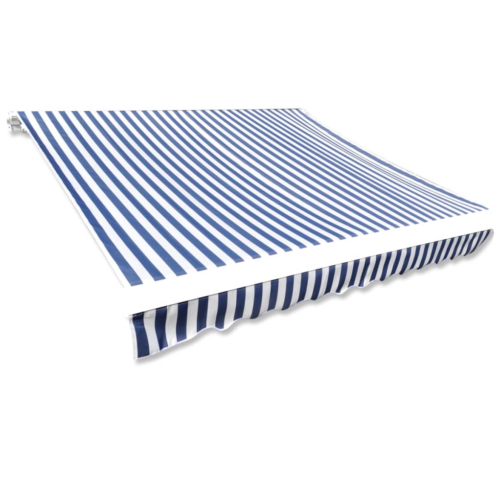 vidaXL Pânză copertină albastru & alb 4 x 3 m (cadrul nu este inclus) vidaXL