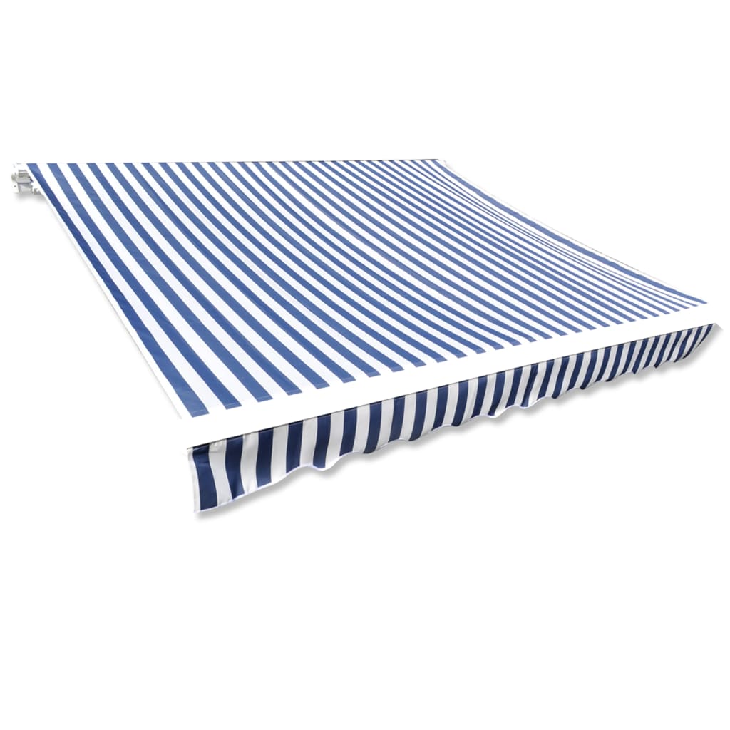 vidaXL Pânză copertină albastru & alb 6 x 3 m (cadrul nu este inclus) vidaXL