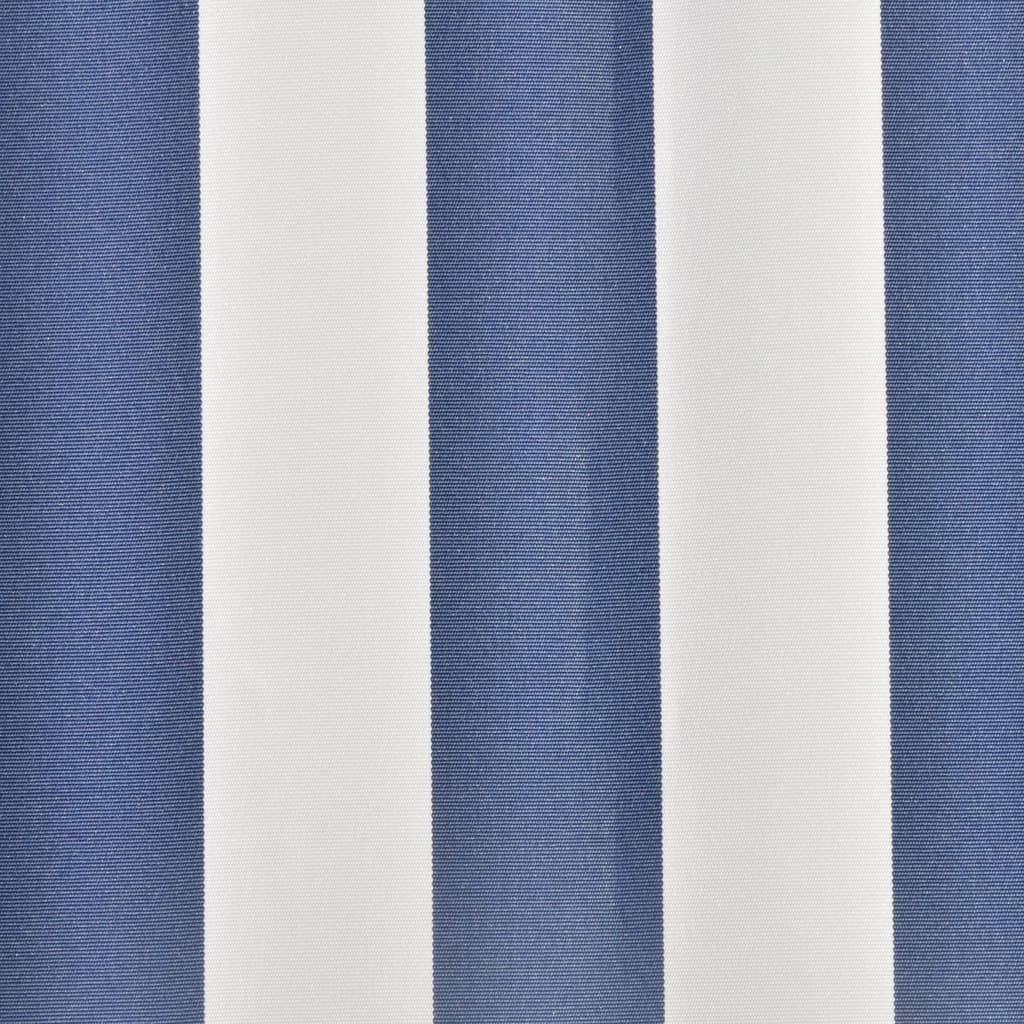 Kék és fehér napellenző ponyva 6 x 3 m (keret nélkül) 