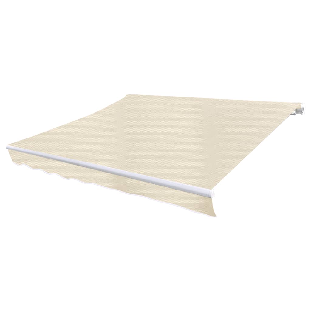 vidaXL Canvas zonneschermdoek met luifel 4 x 3 m (crème)(exclusief frame)