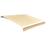 vidaXL varikatus 3 x 2,5 m kollane/valge (ilma raamita)
